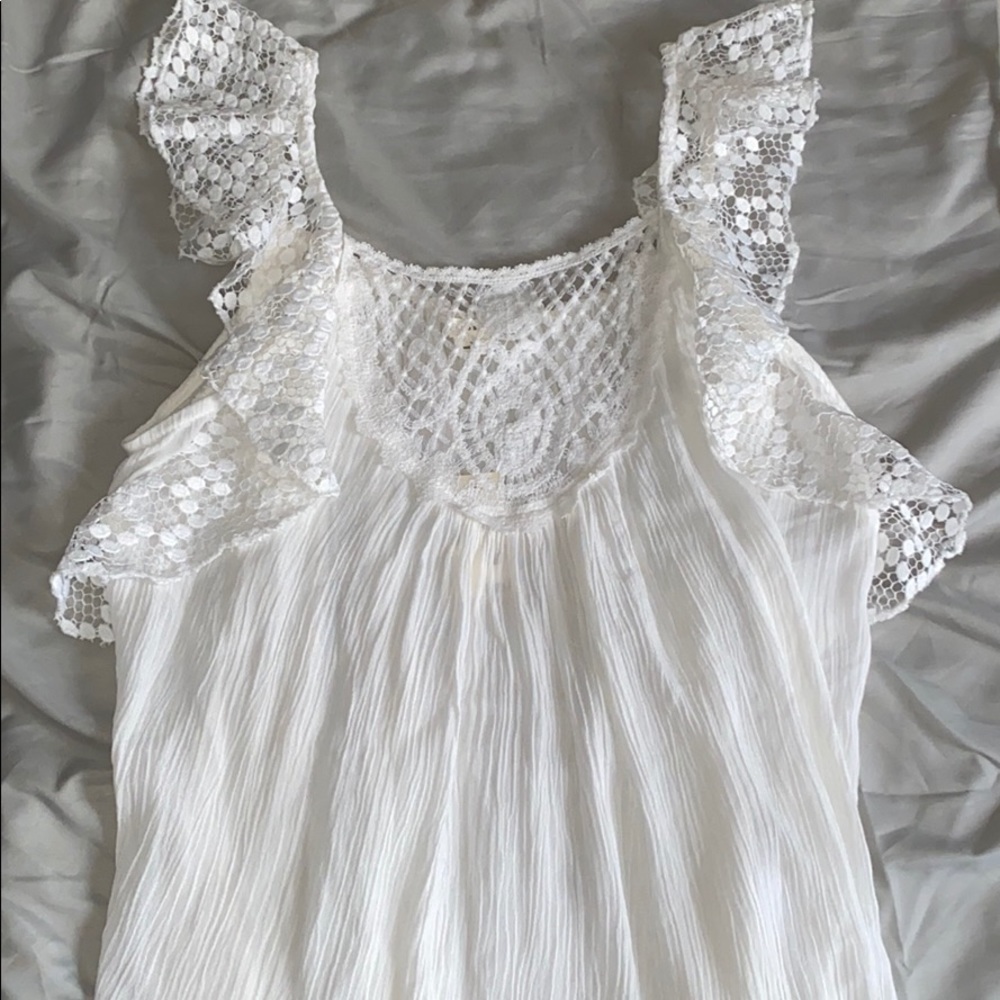 White fancy lace Tank top